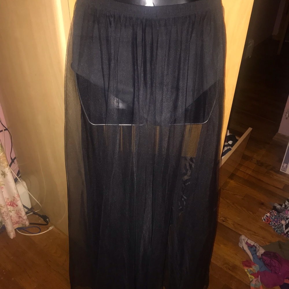 Skirt bathing suit bottom with long cover up - Picture 4 of 6